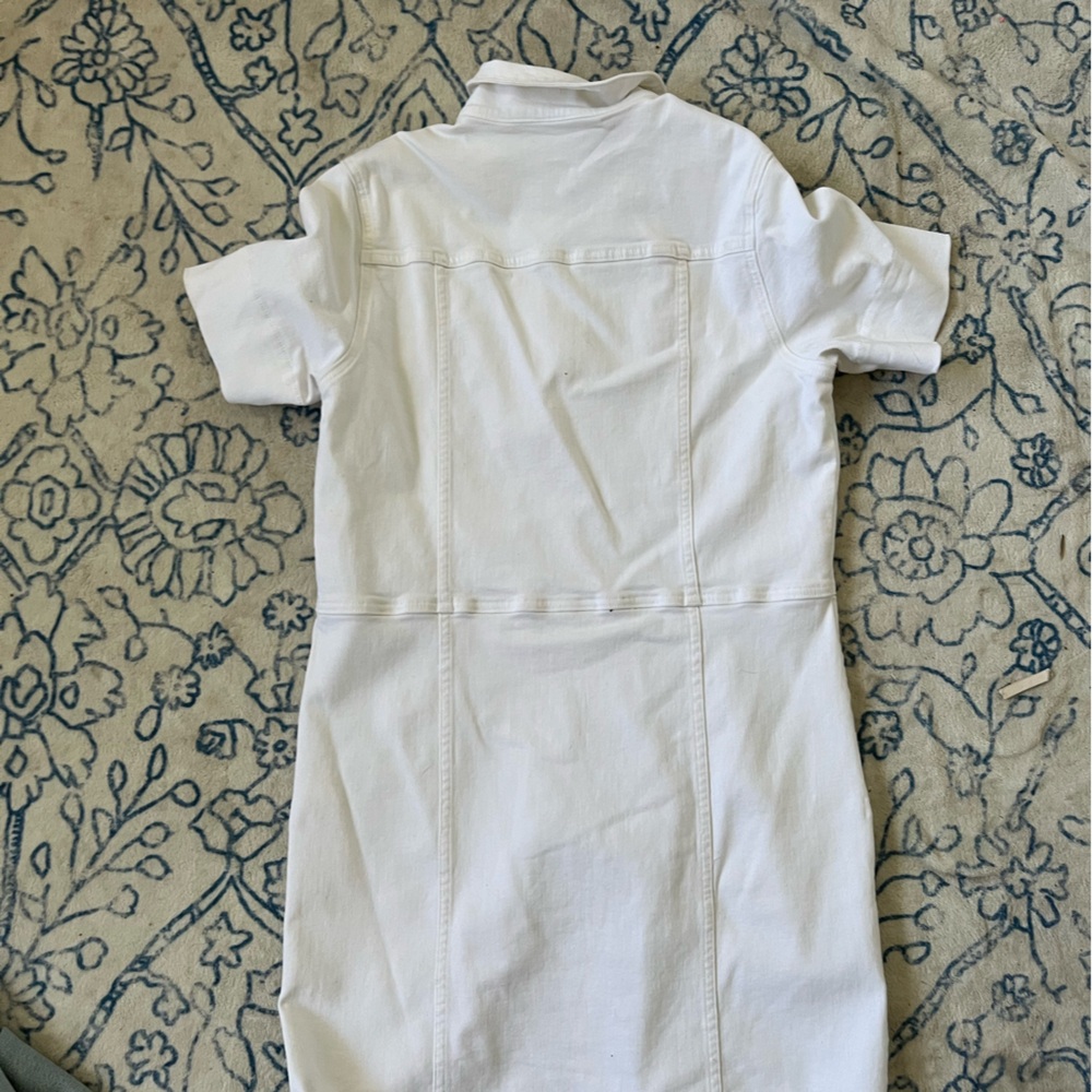 Outerknown white stretch denim dress